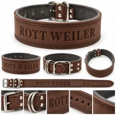 Περιλαίμιο Δερμάτινο με επένδυση Rott Weiler