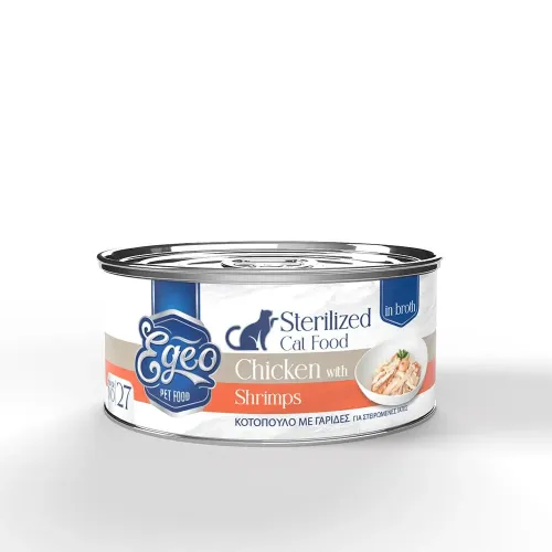 Egeo Cat Sterilised Chicken with Shrimps No27 70gr