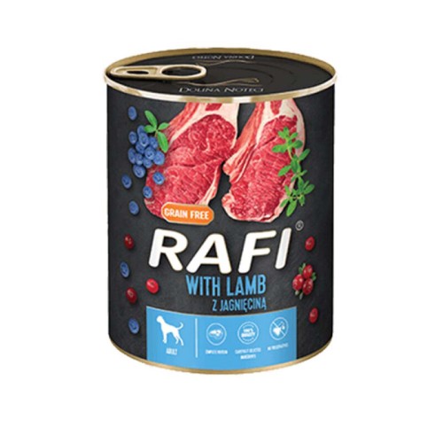 Rafi Dog Πατέ με Αρνί, Μύρτιλο & Κράνμπερι 800gr